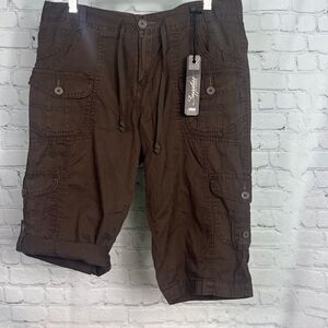 Union Bay Supplies Brown Rollup Cargo Shorts size 12